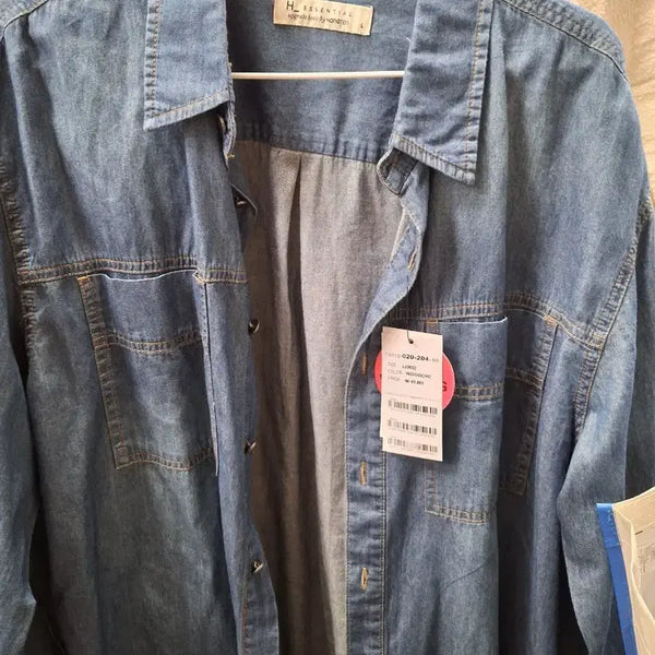 [BUNJANG] HL Essential Vintage Wash Denim Jacket - Size L / HL 에센셜 청자켓 빈티지 워싱.  L.  미사용.