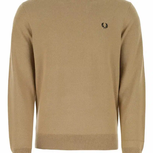 [BUNJANG] Fred Perry Wool Crewneck Knit Beige / [L] 프레드페리 울 크루넥 니트 베이지