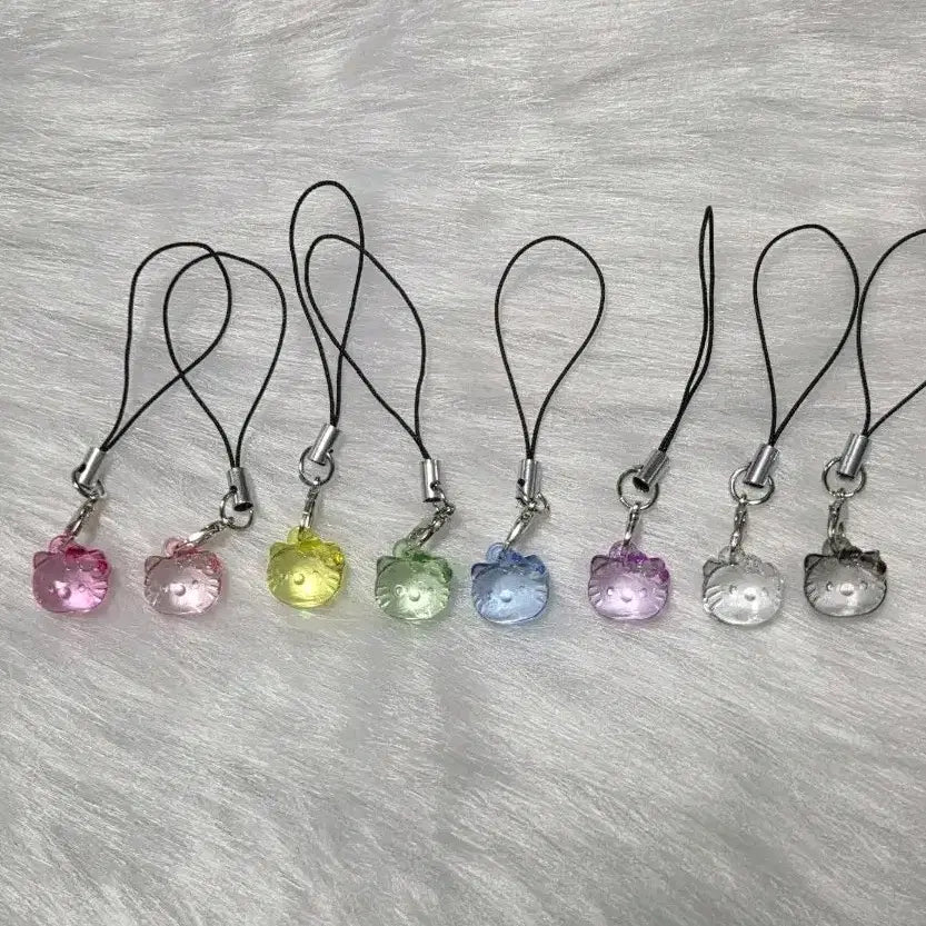 [BUNJANG] Hello Kitty Transparent Face Keyring / 키티 투명 얼굴 키링