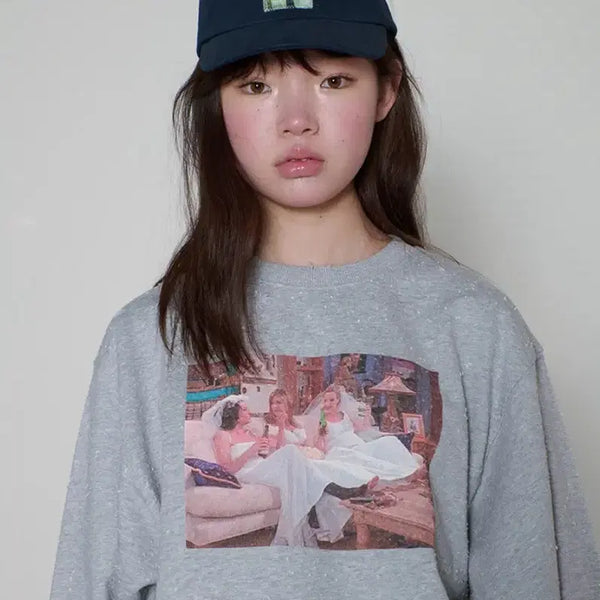 [BUNJANG] Freckle x Friends Sweatshirt / 프레클 x 프렌즈 스웻셔츠 맨투맨