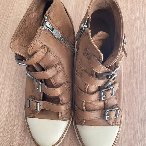 [BUNJANG] ASHU Leather Sneakers Camel Size 37 / 아쉬 스니커즈 가죽 카멜37사이즈