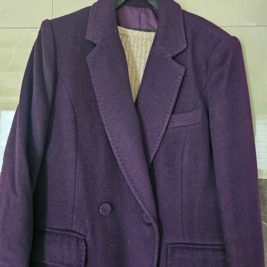 [BUNJANG] Purple Wool Coat / 울 코트 퍼플