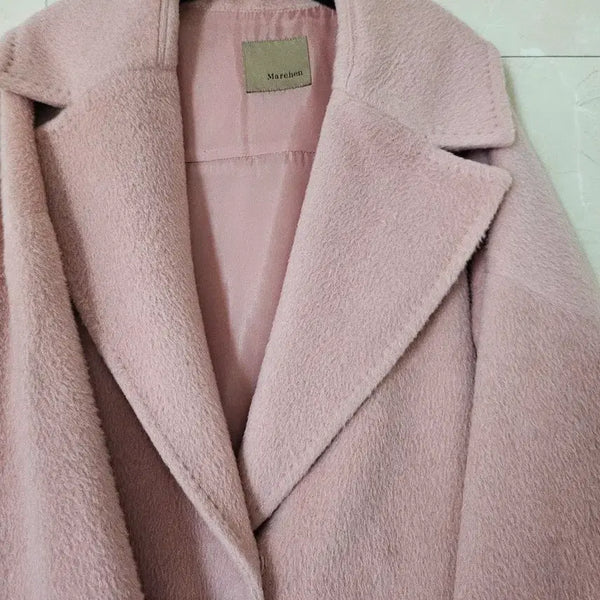 [BUNJANG] Marchen Cashmere Pink Coat / 캐시미어 핑크 코트