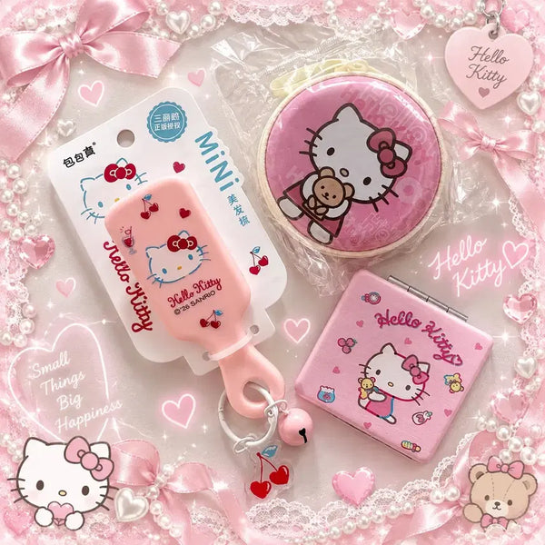 [BUNJANG] Sanrio Hello Kitty Genuine Mirror/Comb & 3 Tin Case Set / 키티 정품 거울/빗, 틴케이스 3종