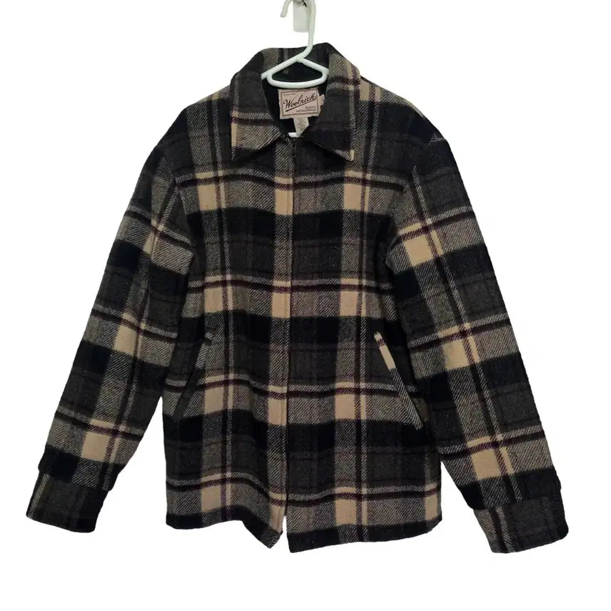 [BUNJANG] 90s Woolrich Men's Check Pattern Wool Jacket (S) / 90S 울리치 남성 체크 패턴 울 자켓 (S)
