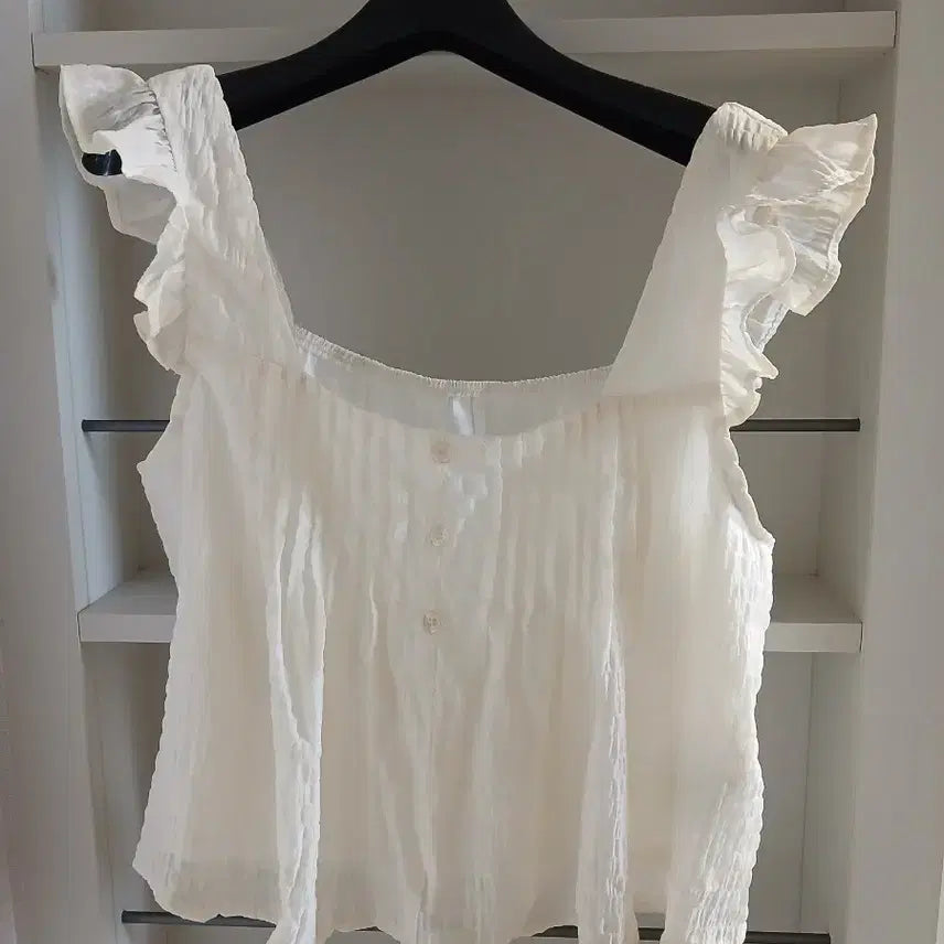 [BUNJANG] SIDA Sleeveless Top Ivory / 사이다 민소매 탑 아이보리, m