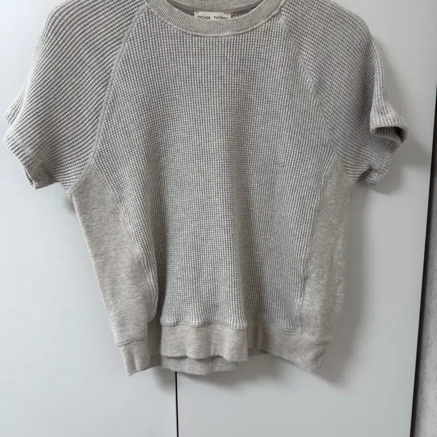 [BUNJANG] Facade Pattern Waffle Short Sleeve T-Shirt / 파사드패턴 와플 반팔