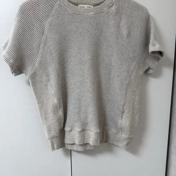 [BUNJANG] Facade Pattern Waffle Short Sleeve T-Shirt / 파사드패턴 와플 반팔