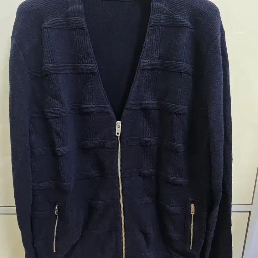 [BUNJANG] SYSTEM Zip-up Cardigan Navy Size 100 / 시스템 집업 가디건 네이비 100