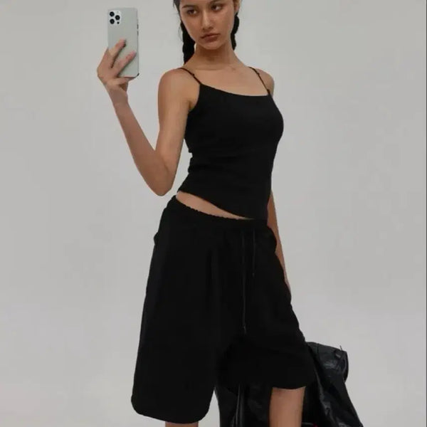 [BUNJANG] Black Up Soft Bra Tank Top M / 블랙업 소프트 브라탑 나시 블랙 M