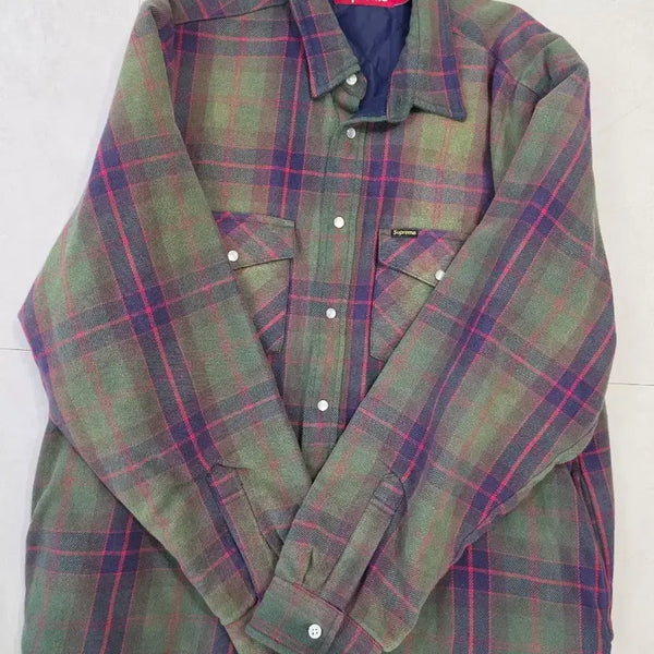 [BUNJANG] Supreme Check Shirt Jacket Green / 슈프림 체크 셔츠 자켓 그린