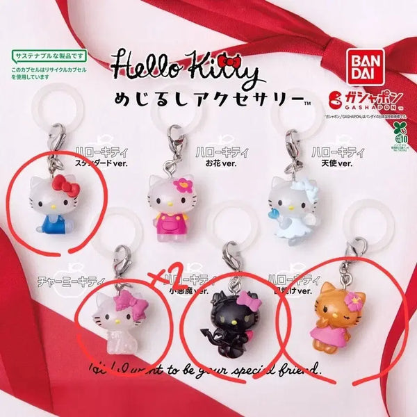 [BUNJANG] Sanrio Hello Kitty Mesirushi Gacha Charm Set / 헬로키티 메지루시 가챠 양도 판매 기본 챠미키티 악마키티 태닝키티