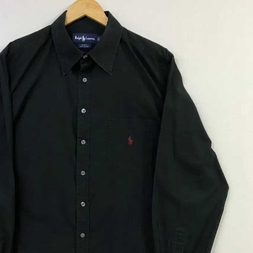[BUNJANG] Polo Ralph Lauren Black Solid Shirt / 105 폴로 블랙 솔리드 셔츠
