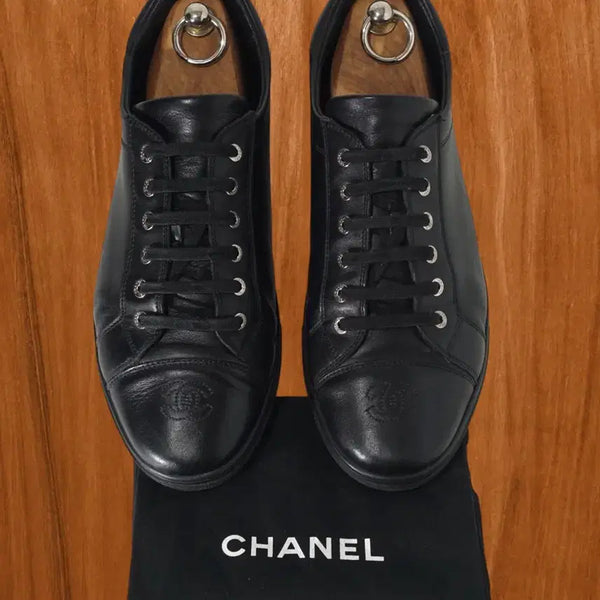 [BUNJANG] Chanel Uniform CC Logo Leather Sneakers / 샤넬 유니폼 CC로고 남성 스니커즈