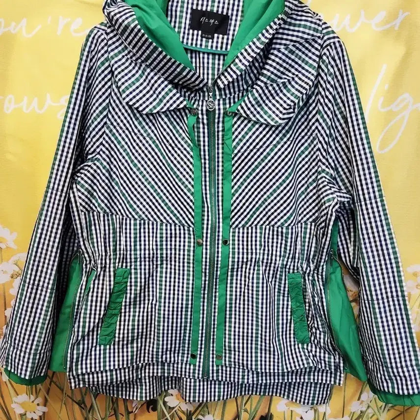 [BUNJANG] SISSMAX Check Hooded Zip-Up Jacket 85S / 85S]    시스막스  체크 후드 집업 자켓