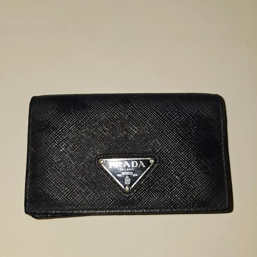 [BUNJANG] Prada Saffiano Card Holder Black / 프라다 사피아노 카드 지갑 1mc122 블랙