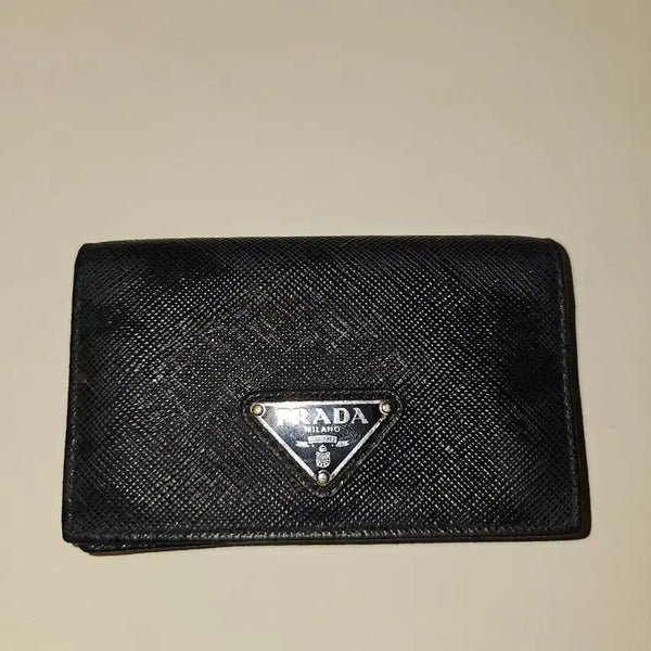 [BUNJANG] Prada Saffiano Card Holder Black / 프라다 사피아노 카드 지갑 1mc122 블랙