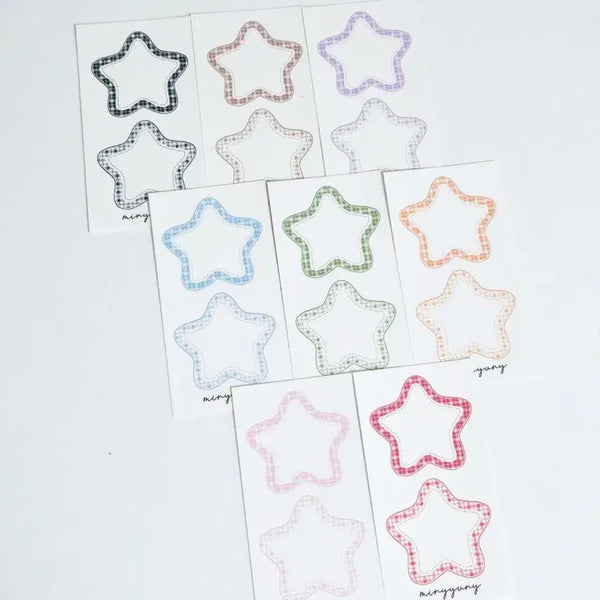 [BUNJANG] MiniUni Star Frame Memo Pad Set (8 Designs) / [미니유니] 별프레임떡메 8종