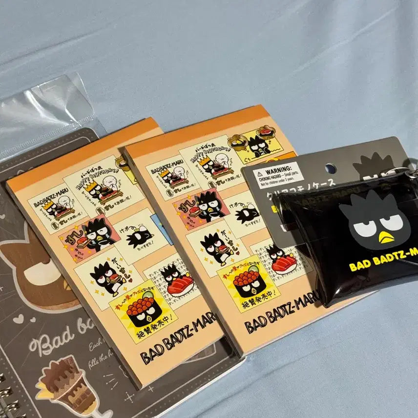 [BUNJANG] Badtz-Maru Notebook & Card Holder Bundle Set / 배드바츠마루 노트, 카드지갑 일괄