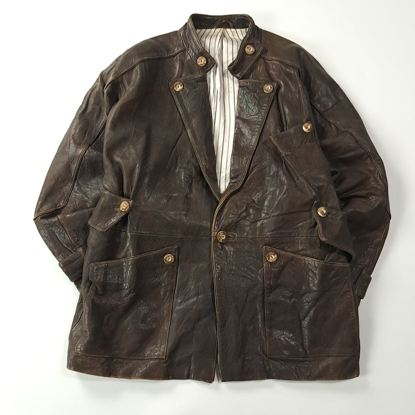 [BUNJANG] 80s German Trachten Real Leather Jacket / CC202 XL 어그반트봄페터 80s 독일판 트라흐텐 리얼 레더 가죽 자켓