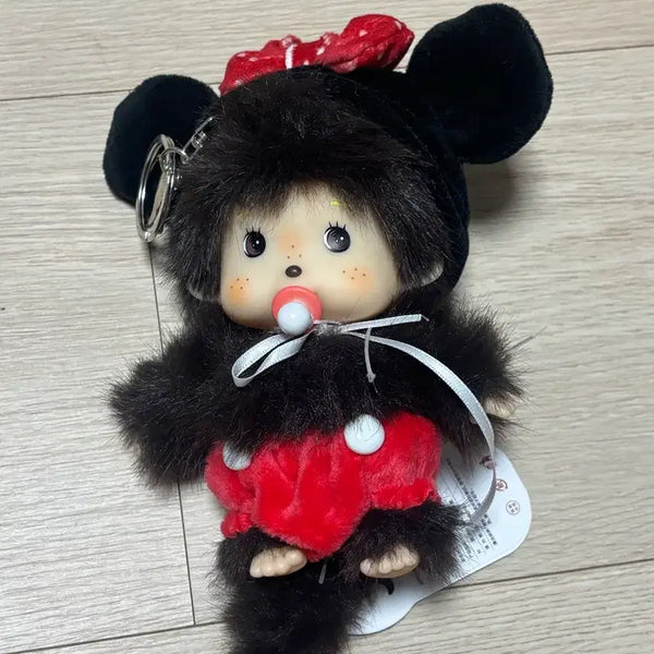 [BUNJANG] Mickey Mouse Monchhichi Keychain / 미키마우스 몬치치 키링