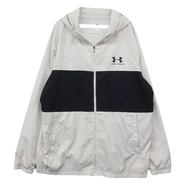 [BUNJANG] Under Armour Light Grey Polyester Windbreaker XXL / 언더아머 라이트그레이 폴리에스터 100% 기능성 바람막이 XXL