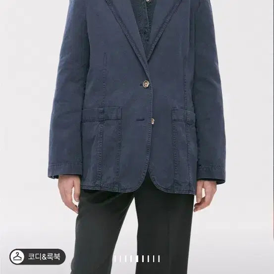 [BUNJANG] Time Cotton Twill Washed Denim Jacket Navy / 타임 코튼 트윌 워시드 데님 자켓 네이비
