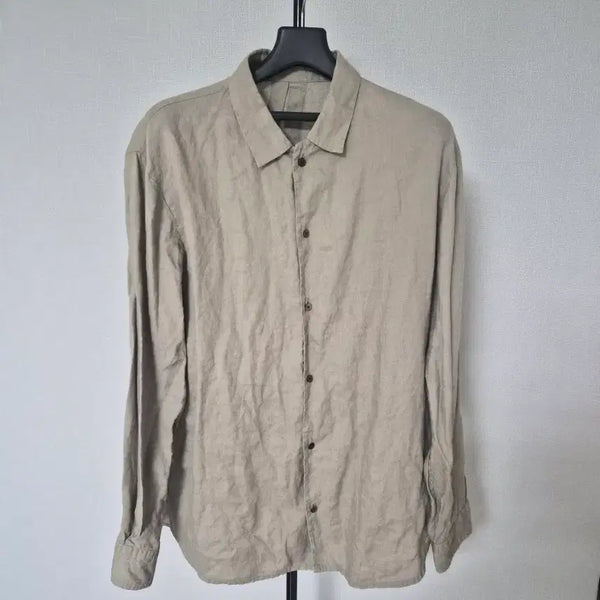 [BUNJANG] TIME 100% Linen Long Sleeve Shirt / 타임 100 린넨 셔츠 남방 M-긴팔-778