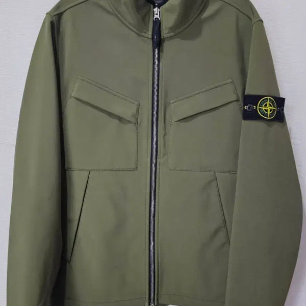 [BUNJANG] Stone Island Soft Shell Jacket Olive Khaki 90/S / 정품 스톤아일랜드 올리브 카키 소프트쉘 자켓 90/S