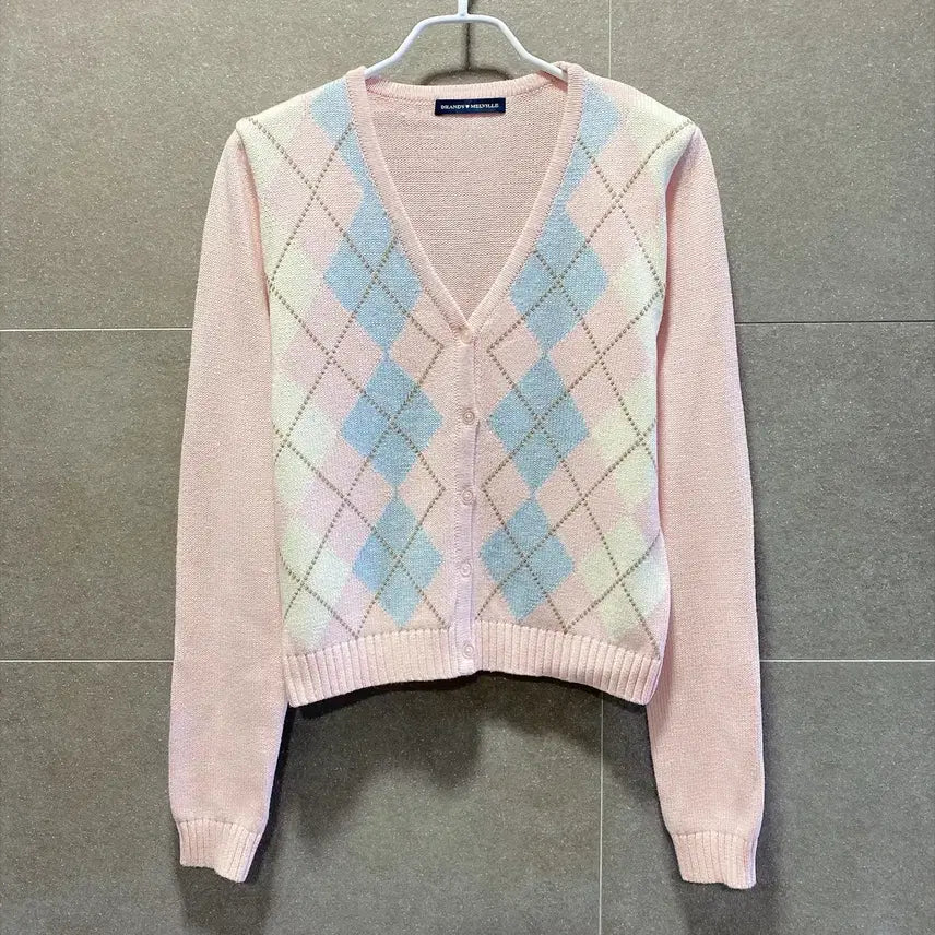 [BUNJANG] Brandy Melville Argyle Cardigan / Brandy Melville 브랜디멜빌 아가일 가디건