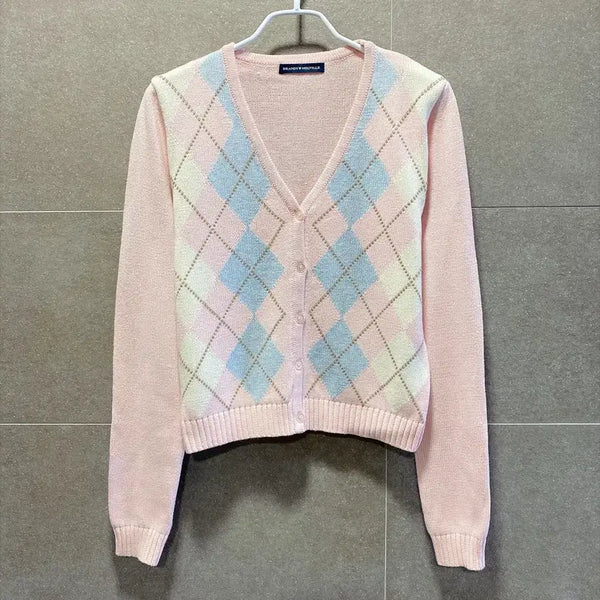 [BUNJANG] Brandy Melville Argyle Cardigan / Brandy Melville 브랜디멜빌 아가일 가디건