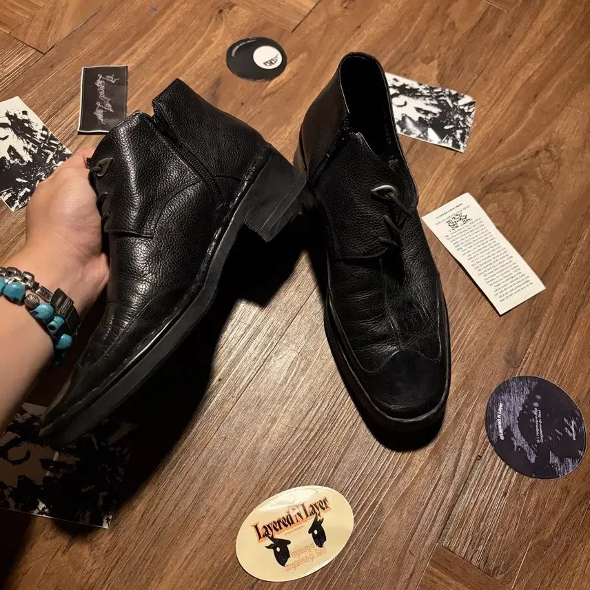 [BUNJANG] RSS ENGLAND Side Zip Leather Boots / RSS ENGLAND 사이드 지퍼 잉글랜드 부츠