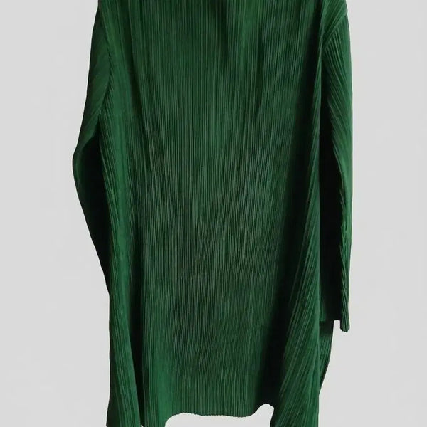 [BUNJANG] Pleated Cardigan Green / 플리츠 주름 가디건