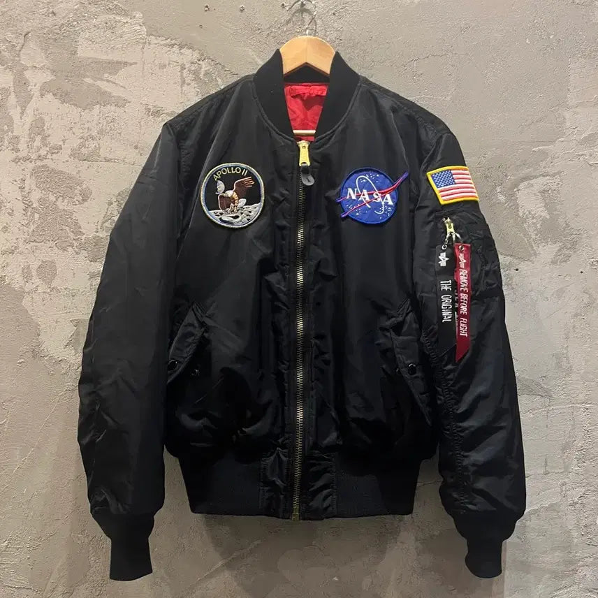 [BUNJANG] Alpha Industries NASA MA-1 Flight Jacket Black / 알파인더스트리 NASA 항공점퍼 ma-1 블랙