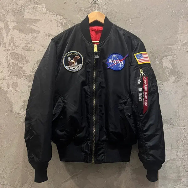 [BUNJANG] Alpha Industries NASA MA-1 Flight Jacket Black / 알파인더스트리 NASA 항공점퍼 ma-1 블랙
