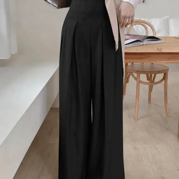 [BUNJANG] High-Waist Wide-Leg Slacks / 핀턱 데일리 오피스룩 하객룩 팬츠 하이웨스트 와이드 슬랙스