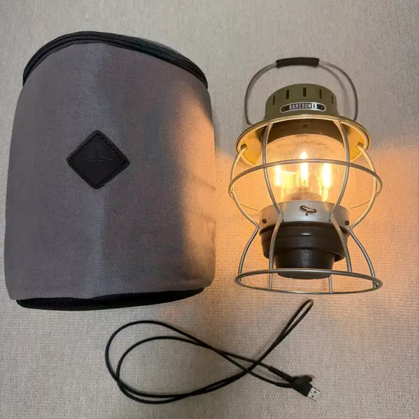 [BUNJANG] Barebones Railroad Lantern (Olive) with Storage Bag / 베어본즈 레일로드 캠핑 랜턴+수납가방
