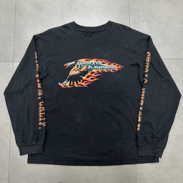 [BUNJANG] Harley-Davidson Long Sleeve T-Shirt / 할리데이비슨 롱슬리브 긴팔티셔츠