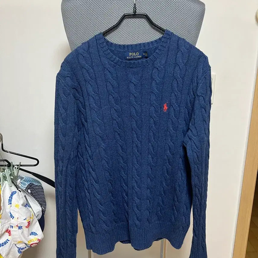 [BUNJANG] Polo Cable Knit Sweater M / 폴로 케이블 니트