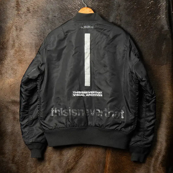 [BUNJANG] thisisneverthat 16FW Flight Jacket Black M / [100] 디스이즈네버댓 16FW 플라이트 자켓 블랙 M 사이즈