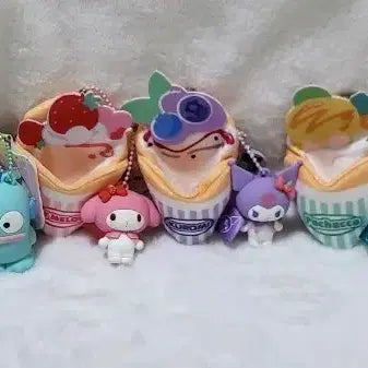[BUNJANG] Sanrio Characters Crepe Keyring Set (Bundle Set) / 미사용)산리오 캐릭터 크레페 키링 세트 (일괄)