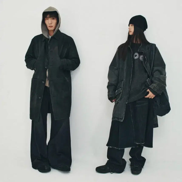 [BUNJANG] 999 Humanity Fishtail Jacket Washed Black Size 1 / 999 휴머니티 피쉬테일 자켓 워시드 블랙 1사이즈