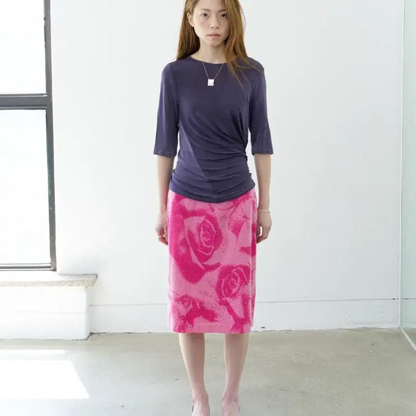 [BUNJANG] TEAK Viscose Drape Top (Size M) / TEAK 티크 비스코스 드레이프 탑 새상품