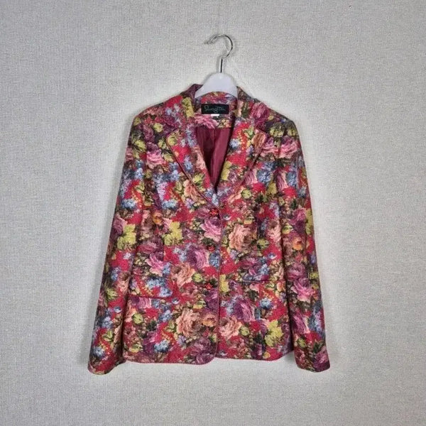 [BUNJANG] Floral Wool Blend Long Sleeve Jacket / (#55,66추천)울혼방 화사하고 고급스런 플로럴 긴팔 자켓