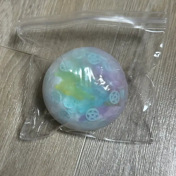 [BUNJANG] Rainbow Star Jelly Worm Squeezie Toy / 지렁이 슬랑이