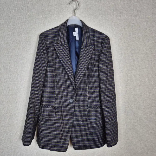 [BUNJANG] Rayon Blend Check Pattern Blazer Jacket / (#66추천)레이온혼방 체크 패턴 블레이저 자켓