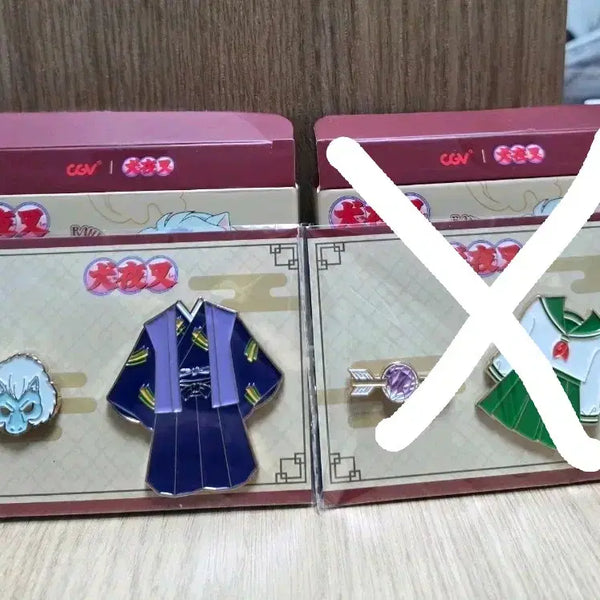 [BUNJANG] CGV InuYasha Narak Kagome Badge Set / CGV 이누야샤 뱃지 나락 가영
