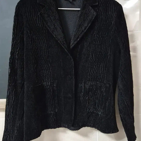 [BUNJANG] Velvet Pleated Jacket / 벨벳 자켓
