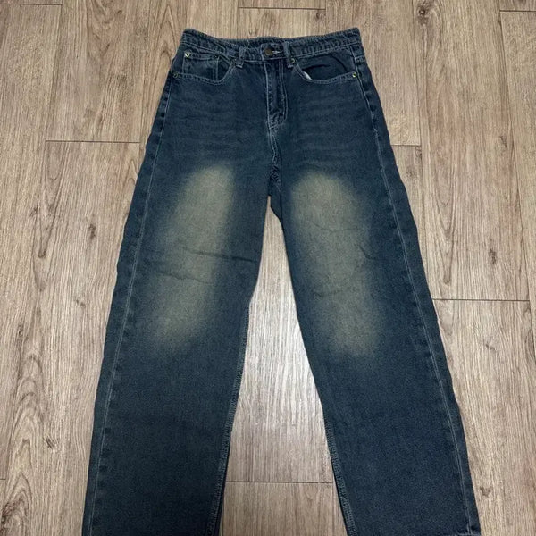 [BUNJANG] Trillion Front Washing Wide Denim Pants / [새 상품] 트릴리온 프론트 워싱 와이드 데님 팬츠