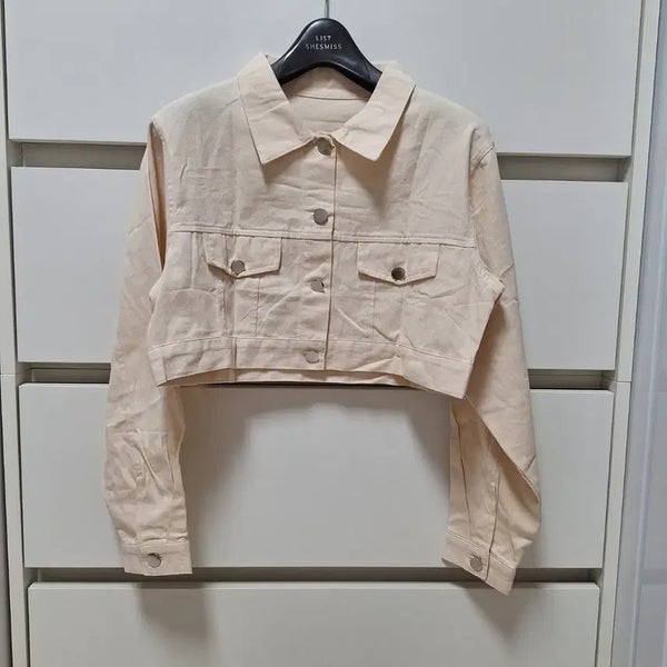 [BUNJANG] Radella Cotton Cropped Jacket Ivory / (1회착용) 라델라 코튼 크롭 자켓 아이보리